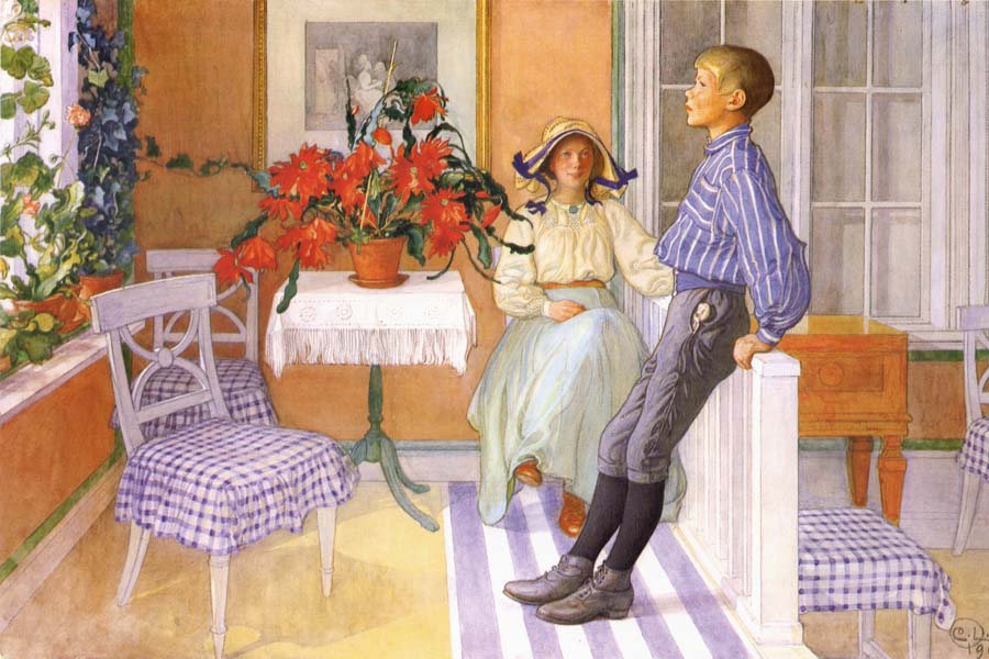 Carl Larsson Brother and Sister